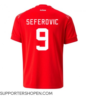 Schweiz Haris Seferovic #9 Hemma Matchtröja VM 2022 Kortärmad